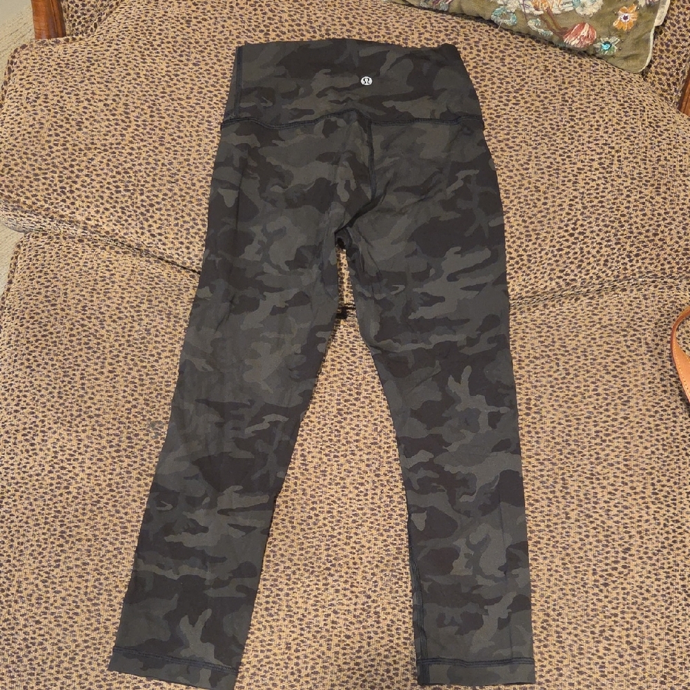 Lululemon Athletica Black Camo Leggings